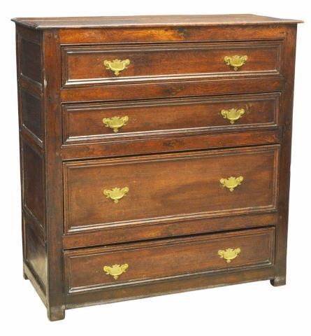 ENGLISH OAK CHEST OF FOUR-DRAWERSEnglish