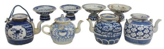  8 CHINESE BLUE WHITE TEAPOTS 35b98d