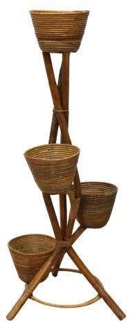 CARIBBEAN STYLE RATTAN FOUR-TIER