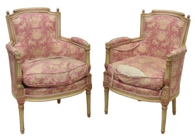 (2) FRENCH LOUIS XVI STYLE PAINTED