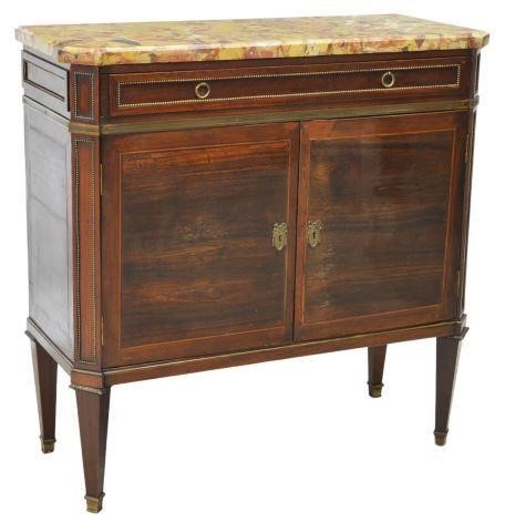 PETITE FRENCH LOUIS XVI STYLE MARBLE TOP 35b9ed