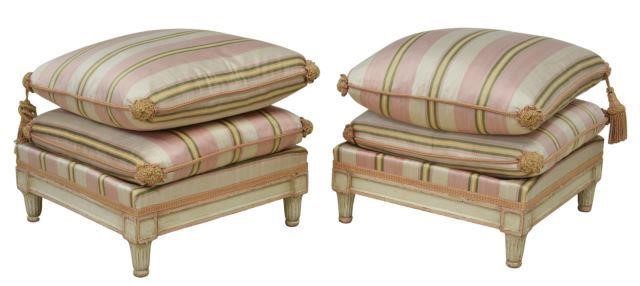  2 FRENCH LOUIS XVI STYLE FOOTSTOOLS 35ba02