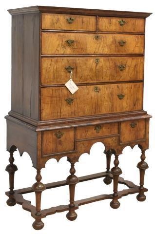 WILLIAM & MARY STYLE MIXED WOOD CHEST