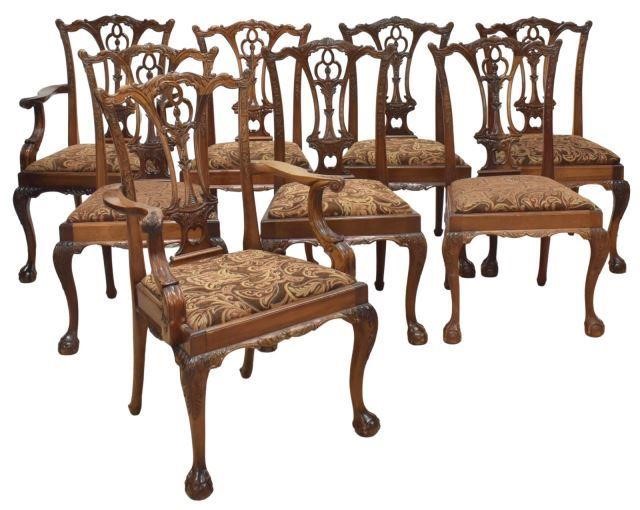  8 CHIPPENDALE STYLE MAHOGANY 35ba51