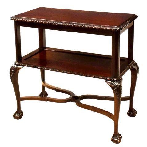 CHIPPENDALE STYLE MAHOGANY TWO TIER 35ba4e