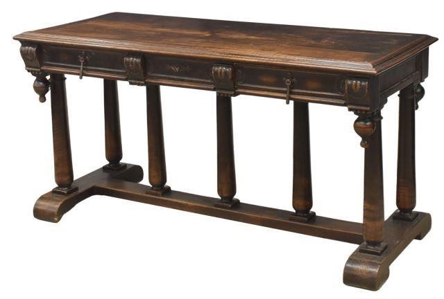 FRENCH HENRI II STYLE WALNUT LIBRARY