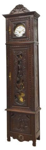 FRENCH BRITTANY CARVED OAK TALL 35badc
