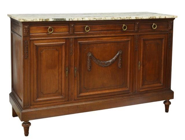 LOUIS XVI STYLE MARBLE TOP MAHOGANY 35bade