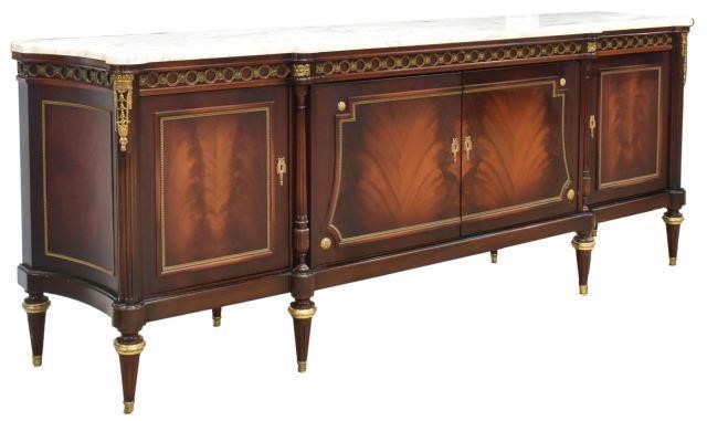 LOUIS XVI STYLE MARBLE TOP MAHOGANY 35badf