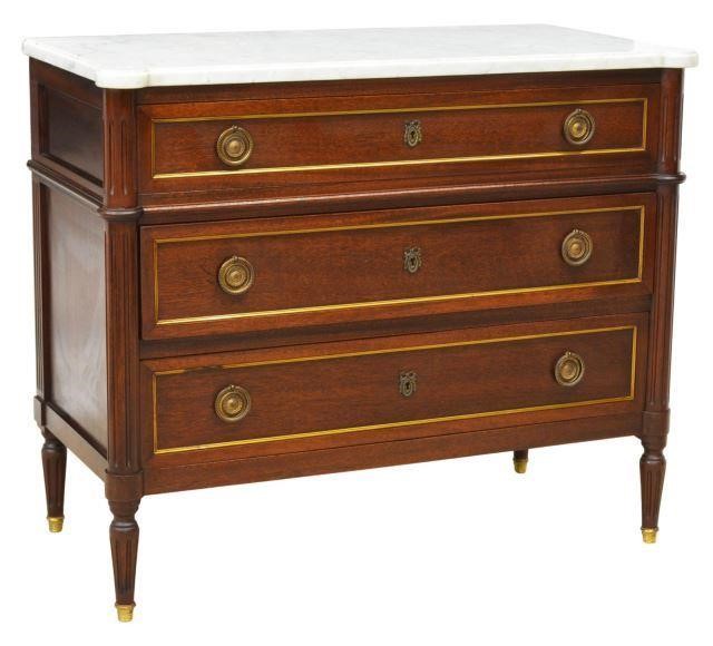 FRENCH LOUIS XVI STYLE MARBLE TOP 35baed