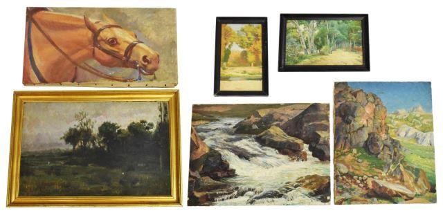  6 ORIGINAL PAINTINGS LANDSCAPES  35bb13