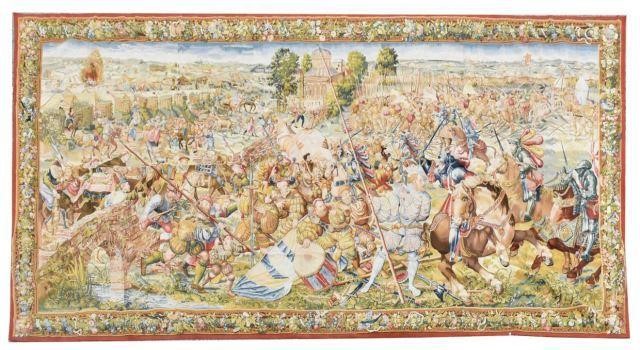 FLEMISH STYLE HAND-WOVEN TAPESTRY