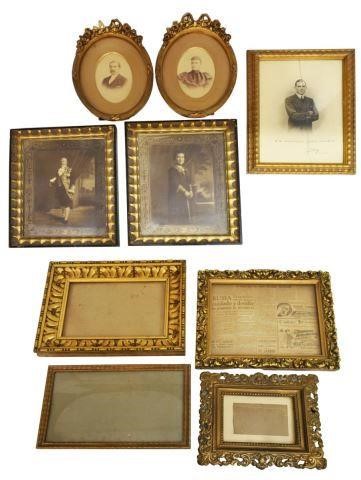  9 GROUP OF GILTWOOD PICTURE FRAMES lot 35bb88