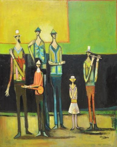 EVINIA BRUCE (20TH C.) THE MUSICIANS,