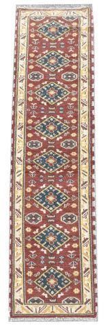 HAND-TIED PERSIAN KAZAK RUNNER,