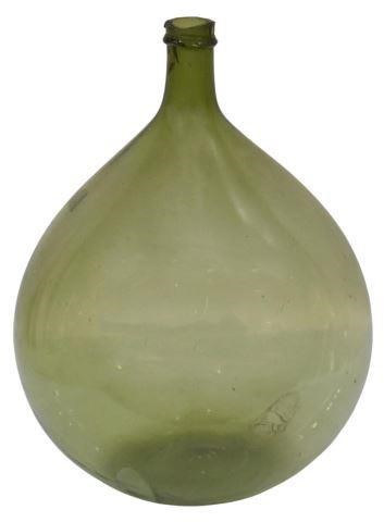 LARGE FRENCH GREEN GLASS CARBOYLarge 35bc2b