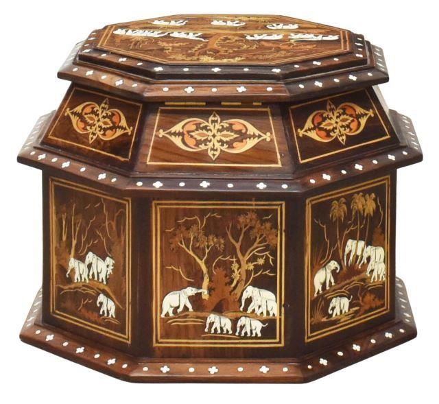 INLAID ROSEWOOD HEXAGONAL STORAGE 35bc24