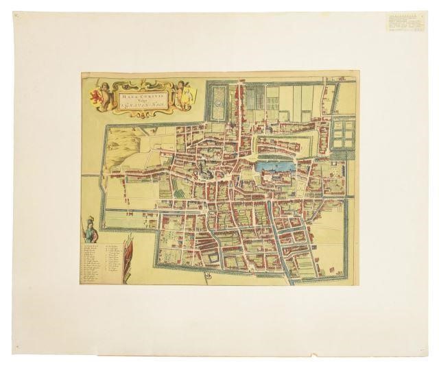 DE WIT ENGRAVING MAP OF THE HAGUE,