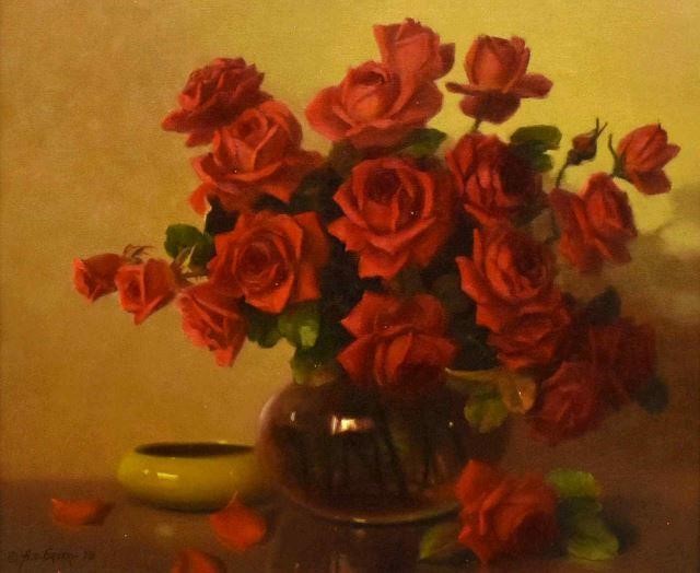 A D GREER 1904 1998 RED ROSES  35bc91