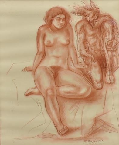 RAUL ANGUIANO 1915 2006 DRAWING 35bca2