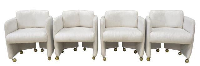 (4) MODERN UPHOLSTERED CLUB CHAIRS