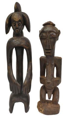  2 AFRICAN MUMUYES SONGYE CARVED 35bcd5