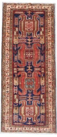 HAND-TIED PERSIAN SHIRVAN RUNNER,