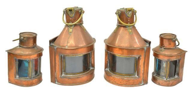  4 ENGLISH COPPER BRASS HANGING 35bceb