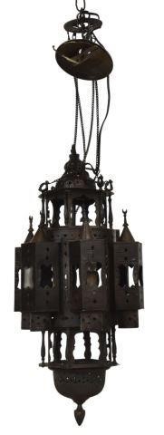 MOROCCAN BRASS HANGING LANTERN  35bd11