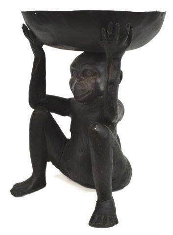 PATINATED BRONZE SEAT MONKEY  35bd31