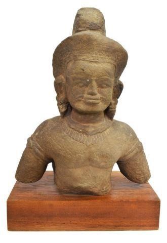 LARGE KHMER STYLE STONE FIGURE 35bd5d