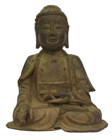 PATINATED BRONZE NYORAI BUDDHAPatinated