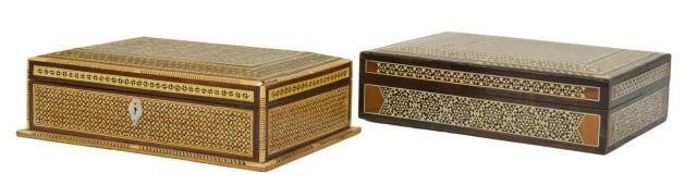 (2) ARABESQUE BONE & MOP INLAID