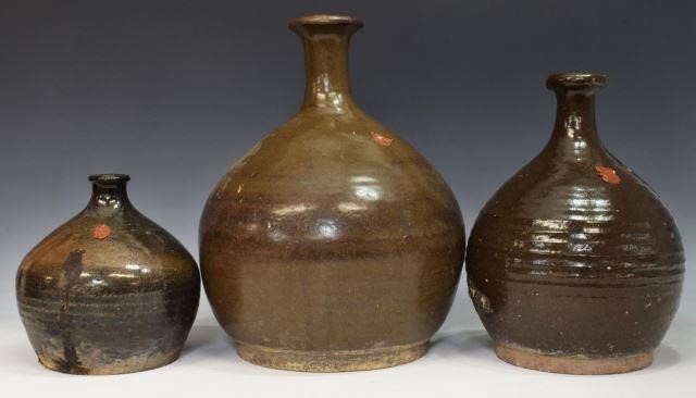  3 CHINESE EARTHENWARE WINE OIL 35bd83