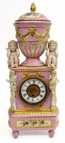 MEISSEN STYLE PORCELAIN CHERUB MANTEL