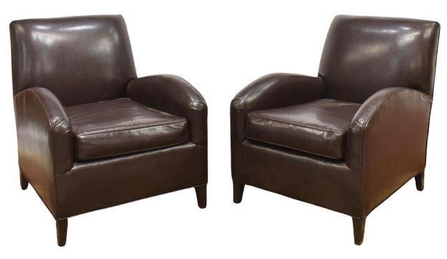 2) CONTEMPORARY FAUX LEATHER UPHOLSTERED