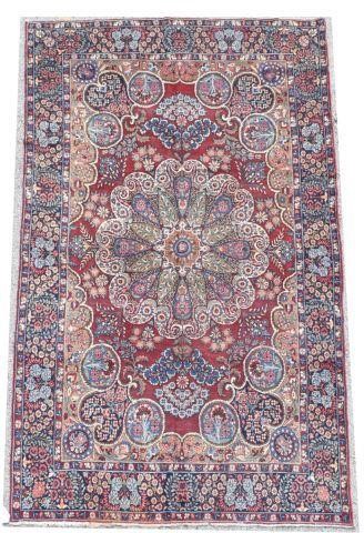 HAND TIED PERSIAN YAZD RUG 11 1 5  35be03