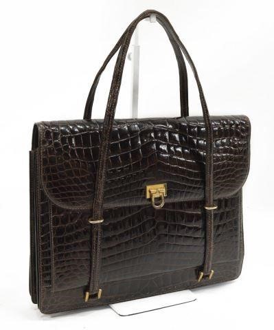 FRENCH MORABITO DARK BROWN ALLIGATOR