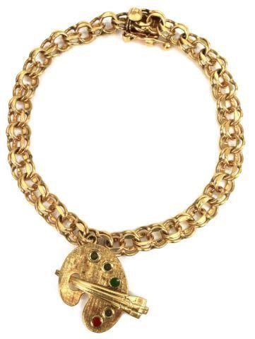 ESTATE 14KT YELLOW GOLD DOUBLE