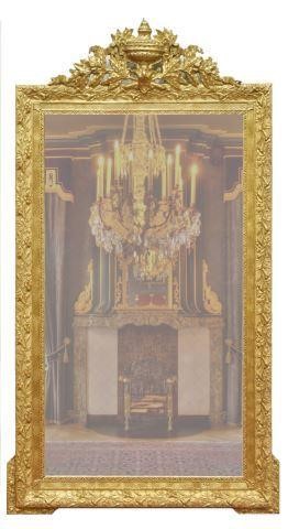 FRENCH NEOCLASSICAL GILTWOOD MIRROR  35be96