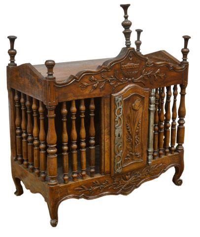 FRENCH CARVED FRUITWOOD PANETIERE