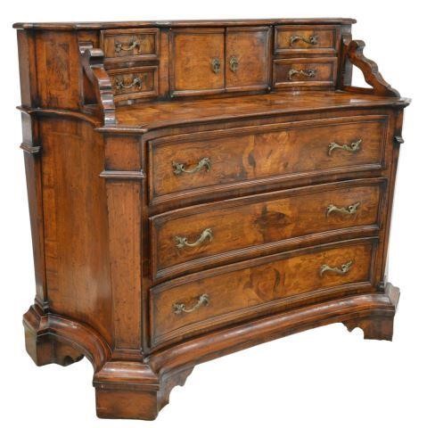 ITALIAN PATCHWORK MARQUETRY SECRETARY