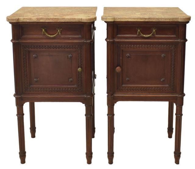  2 LOUIS XVI STYLE MARBLE TOP 35bea3