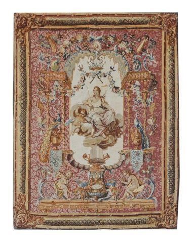 FRENCH SILKSCREEN TAPESTRY 'PORTIQUE