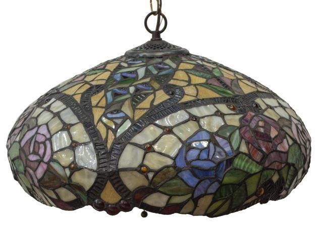 TIFFANY STYLE STAINED & LEADED GLASS