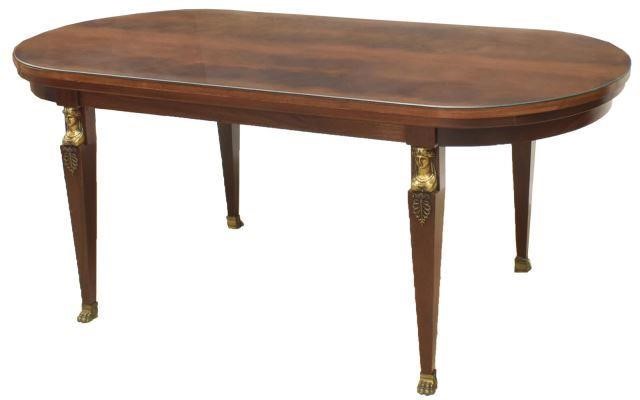 FRENCH EMPIRE STYLE GLASS TOP MAHOGANY 35bee0