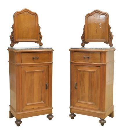  2 LOUIS PHILIPPE MARBLE TOP BEDSIDE 35bee9