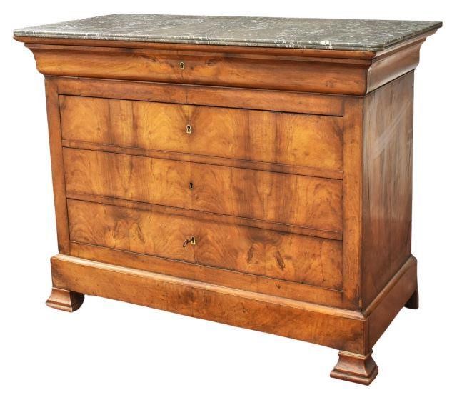 FRENCH LOUIS PHILIPPE PERIOD MARBLE TOP 35bef3