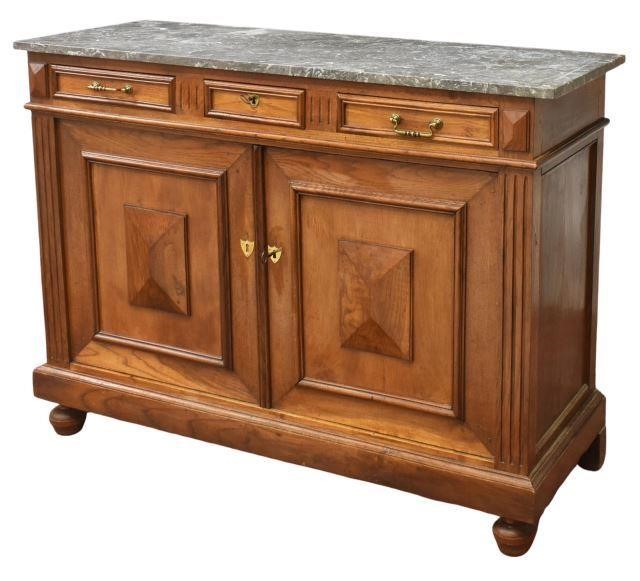 FRENCH HENRI II STYLE MARBLE-TOP