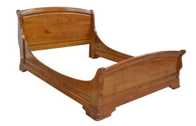 FRENCH FRUITWOOD FULL-SIZE SLEIGH